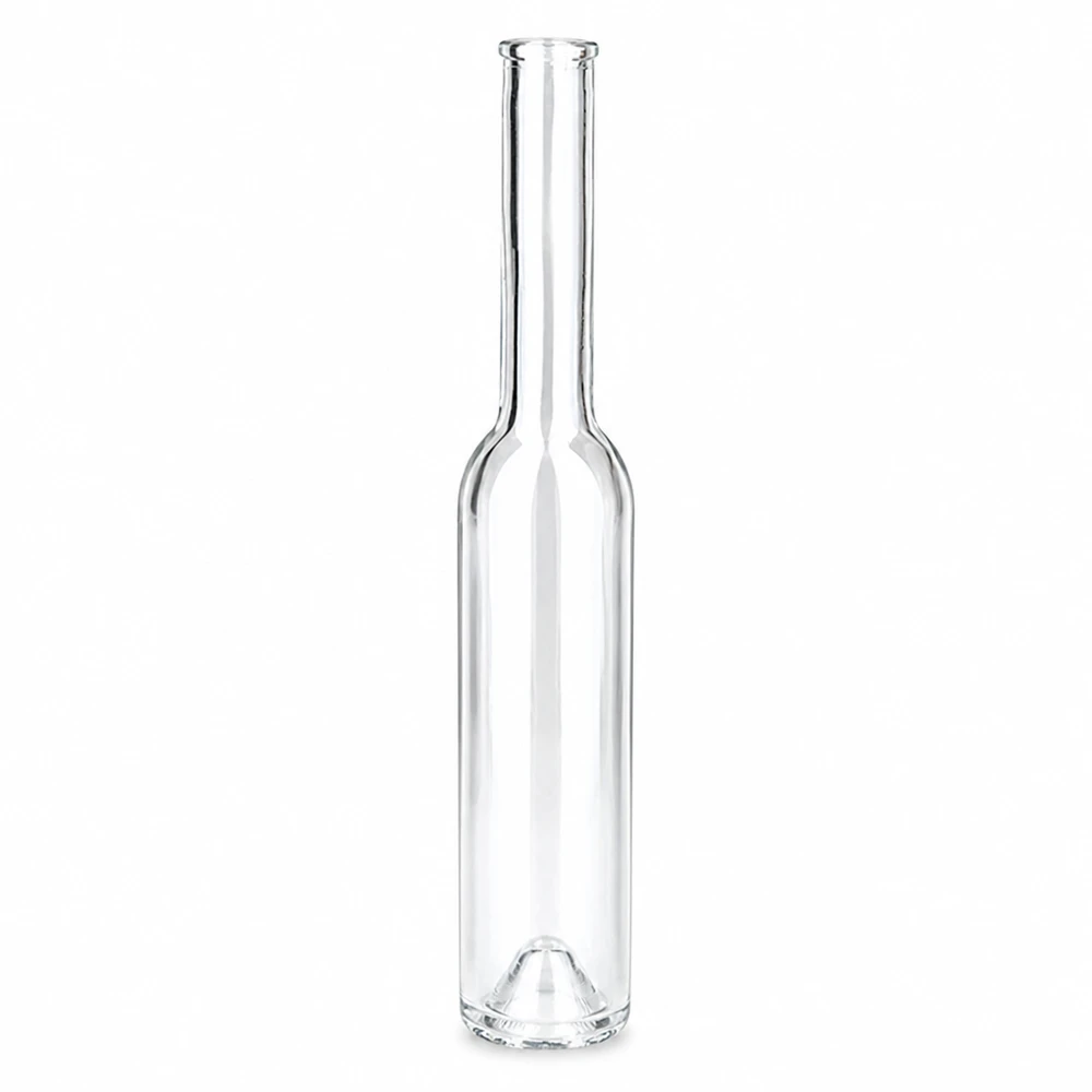 200ml Glasflasche "Hugo" ohne Verschluss UNiTWIST 200ml Glasflasche Hugo transparent ohne Verschluss UNiTWIST langer Hals klares Glas Produktfoto