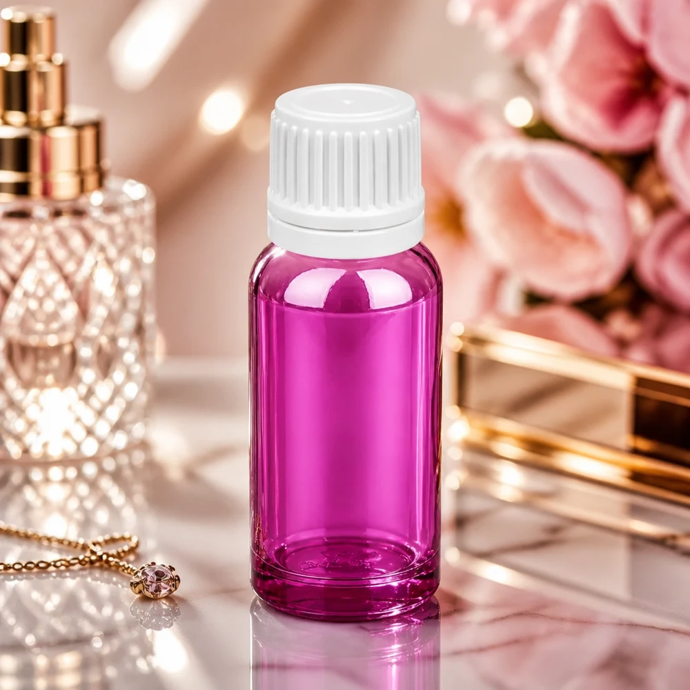 20ml Flasche 11mm Schraubverschluss weiss Originalität Schraubverschlusserschluss PurpleLine UT18/20 Stilvolle 20ml Sammelflasche aus violettem Glas mit weißem Verschluss für Duftöle
