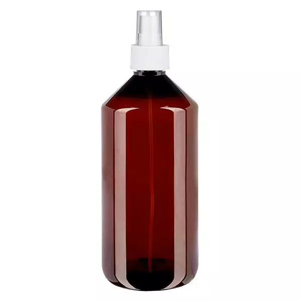Flacon PET 1000ml avec vaporisateur blanc