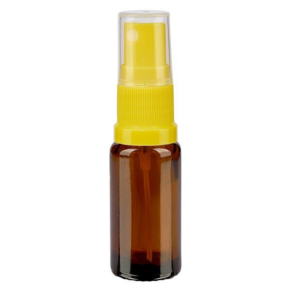 Apothekenflasche braun 10ml Sprayaufsatz gelb