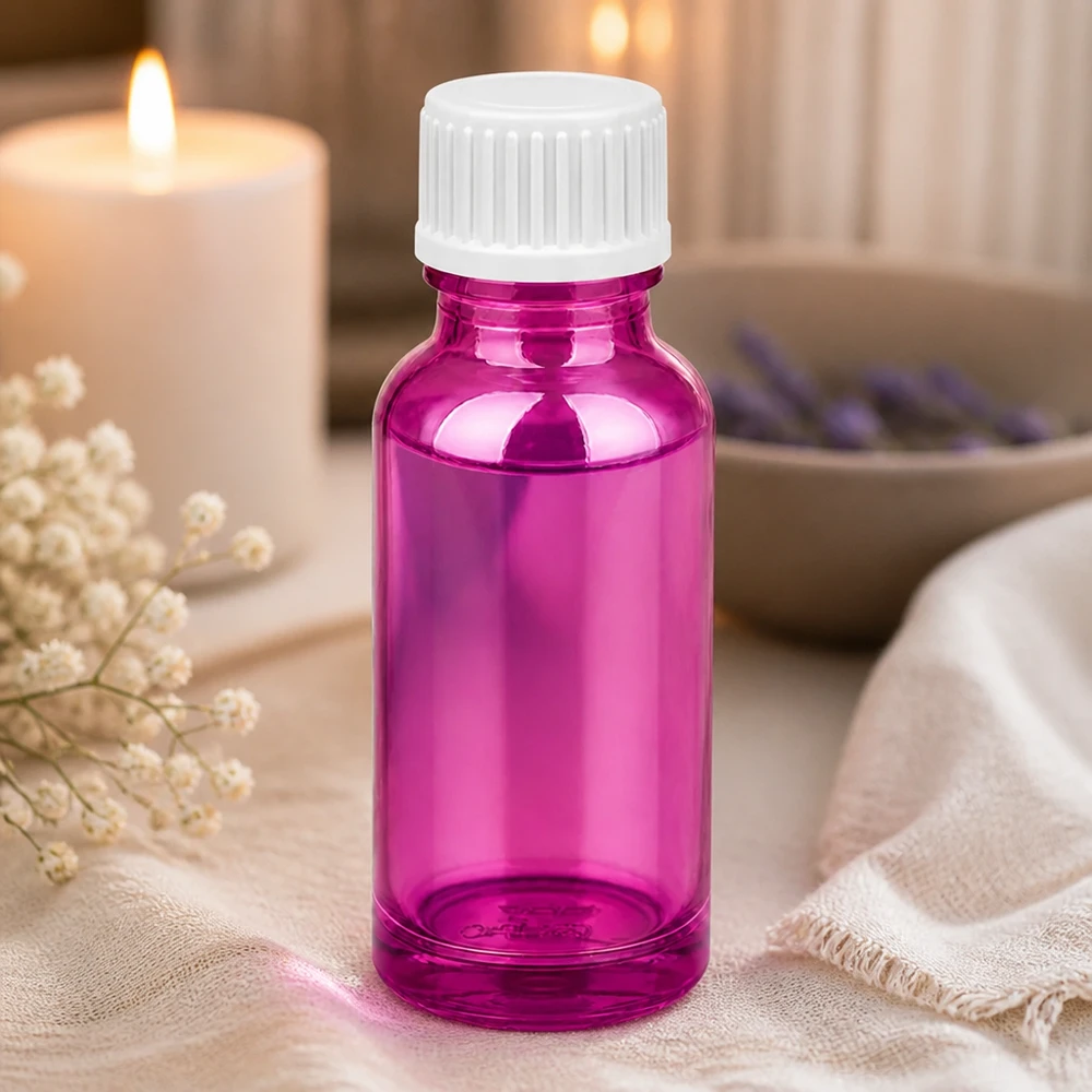 20ml Tropfflasche 0.9mm weiss Standard PurpleLine. UT18/20 20ml Purple Tropfflasche mit kindersicherem weißen Verschluss für sichere Aufbewahrung von Tinkturen