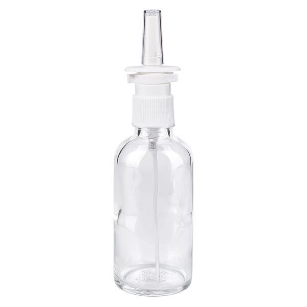 Flacone spray nasale trasparente da 50 ml bianco/tr. STD ApoGlas Flacone spray nasale trasparente da 50 ml bianco/tr. STD ApoGlas