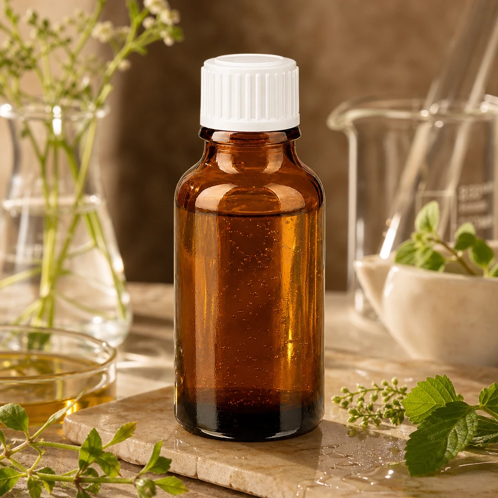 Apothekenflasche braun 20ml Schraubverschluss weiß Standard Kleine Braunglasflasche 20ml für Naturkosmetik und Kräuteröle mit weißem Standardverschluss