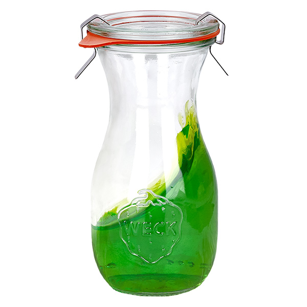 12er Set Weck Gläser 290ml Saftflasche mit 12 Glasdeckeln, 1