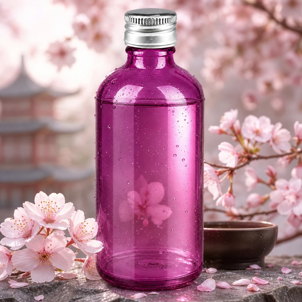 100ml Flas. 11mm Schraubverschluss Alu-Silber Standard PurpleLine. UT18/100 Professional 100ml Purple Glasflasche mit Standardgewinde für Labor und Aromatherapie-Mischungen