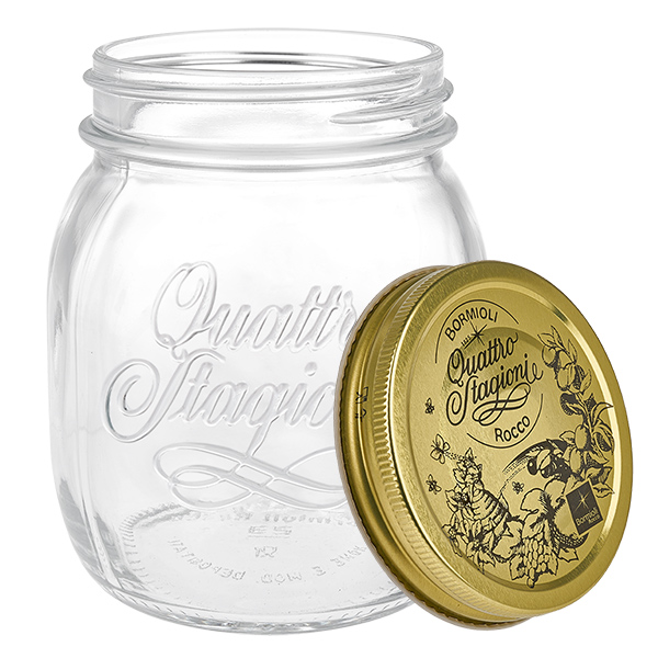 700ml Rundglas "Quattro Stagioni" mit Deckel