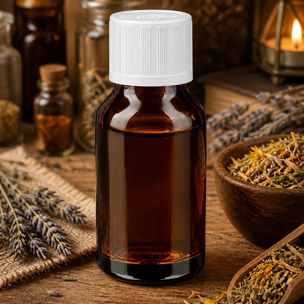 Apothekenflasche braun 30ml Schraubverschluss weiß Kindersicherung Standard Hochwertige 30ml Apothekerflasche bernsteinfarben mit kindersicherem Standardverschluss weiß 11mm