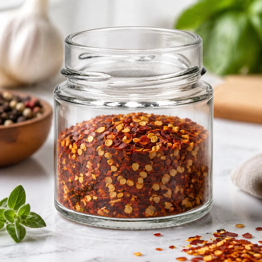 UNiTWIST Runda135 barattolo rotondo 135ml riempito con miscela di spezie al peperoncino TO58deep coperchio spezie cucina di stoccaggio