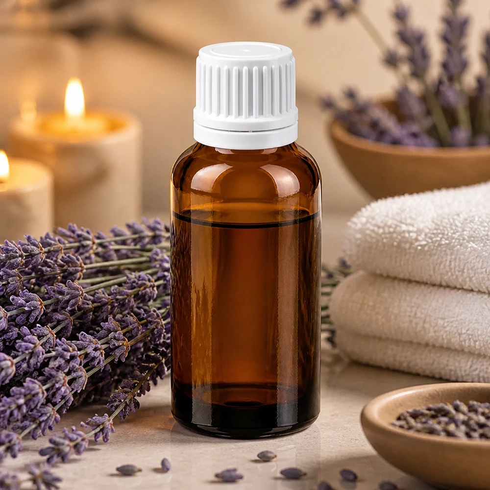 Fiala da 30 ml in vetro ambrato fotoprotetto con pratica chiusura antimanomissione