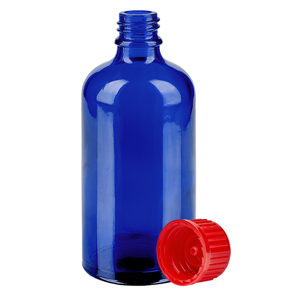 100ml Flasche 11mm Schraubverschluss rot Standard BlueLine UT18/100