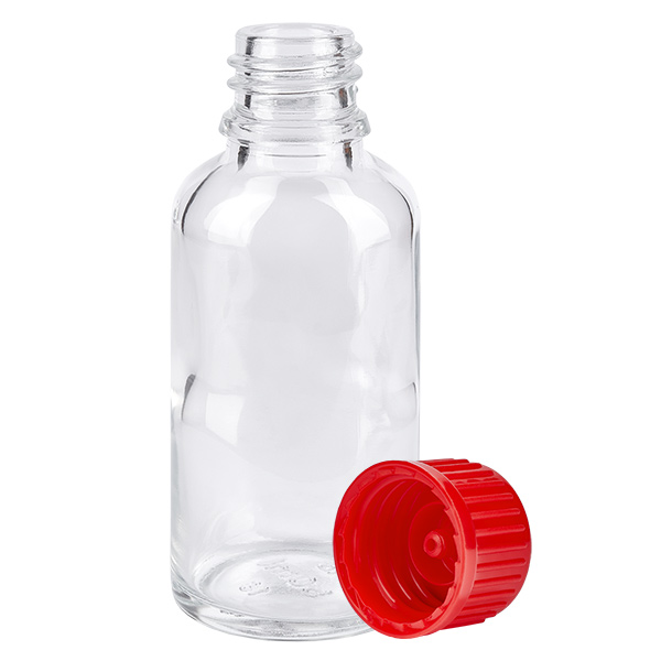 30ml Flasche 11mm Schraubverschluss rot Standard ClearLine UT18/30