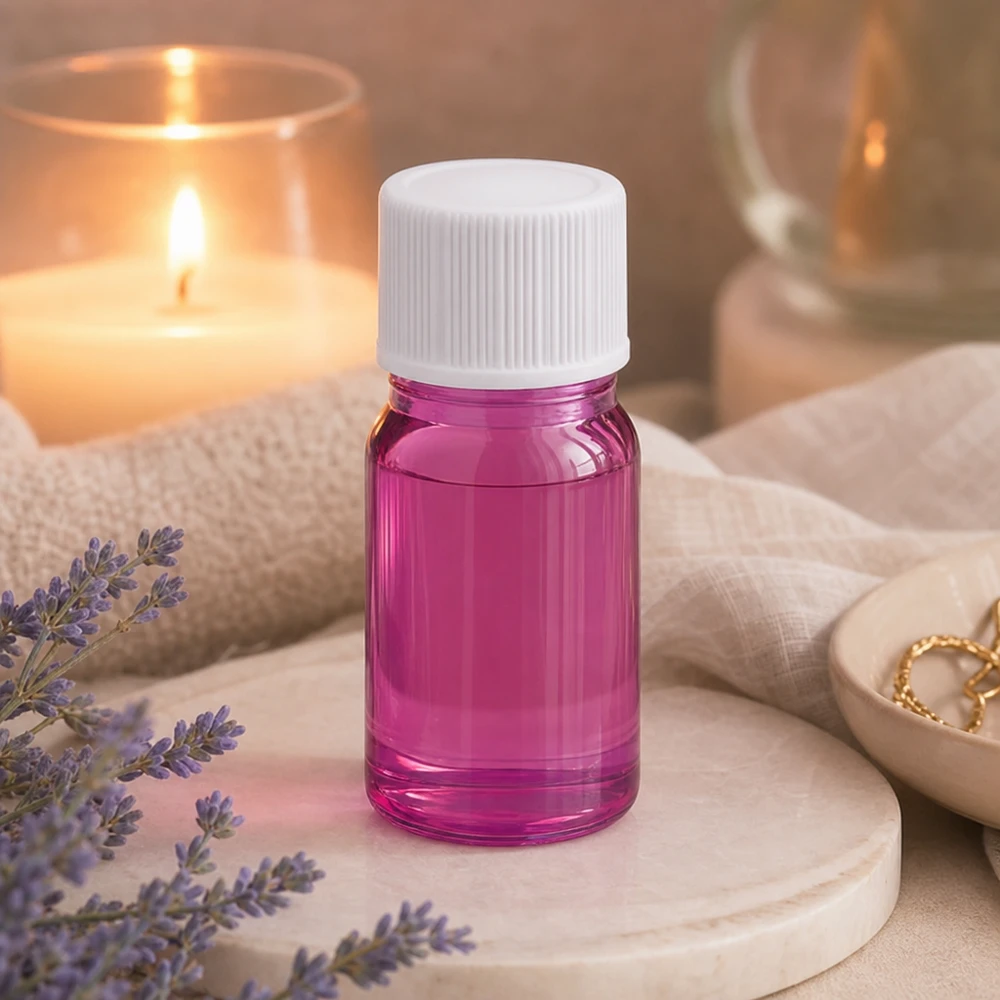 5ml Flasche 11mm Schraubverschluss weiss Standard PurpleLine UT18/5 5ml Premium-Glasflasche in Violett mit weißem Verschluss für professionelle Anwendungen