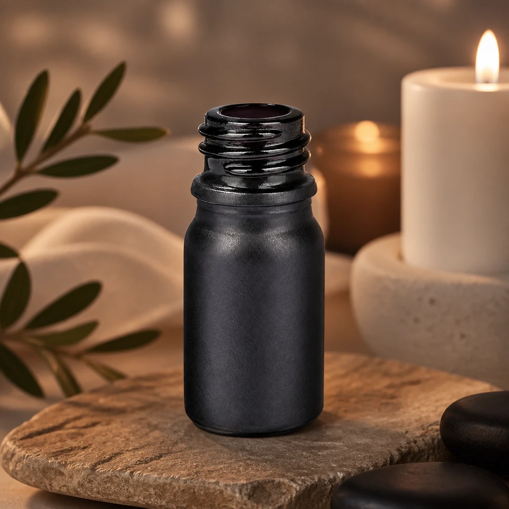 Robusto flacone da farmacia da 5 ml BlackLine UT18/5 UNiTWIST con dosaggio ottimale per cosmetici naturali