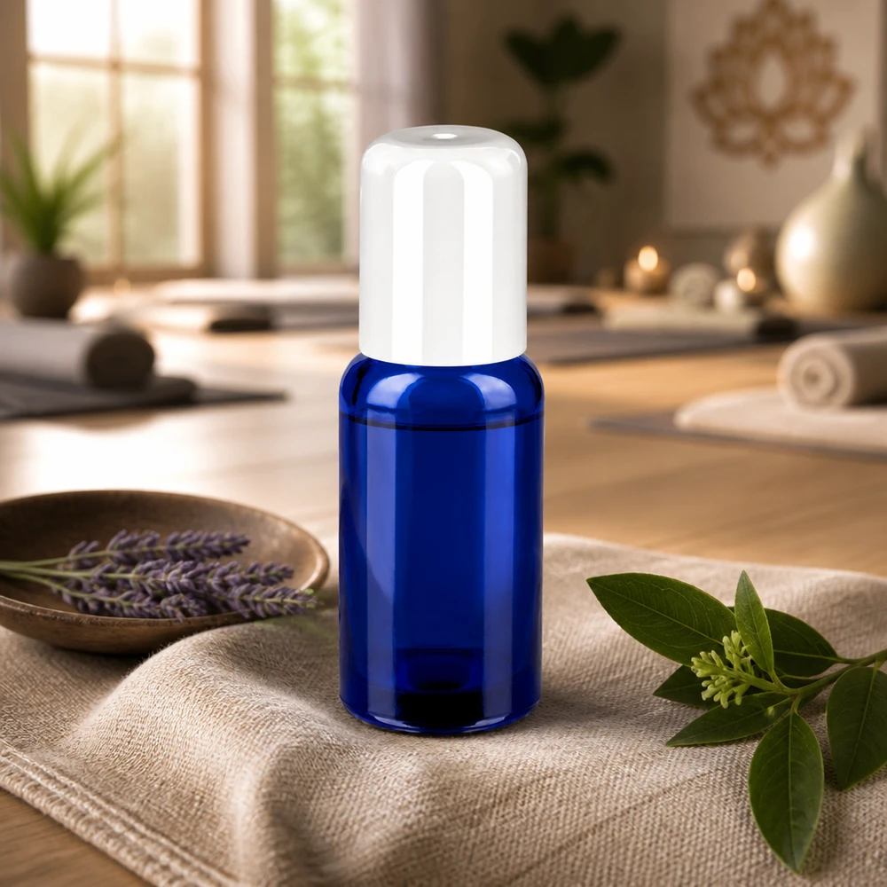 Flacone ergonomico in vetro da 20 ml con applicatore roll-on perfetto per cosmetici e profumi fai da te