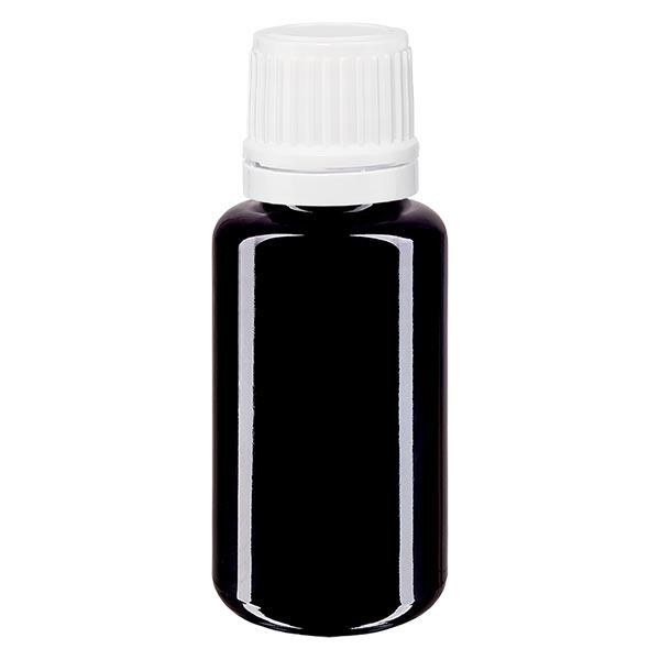 Bottiglia farmacia viola 20ml tappo a vite bianco OV Bottiglia farmacia viola 20ml tappo a vite bianco OV