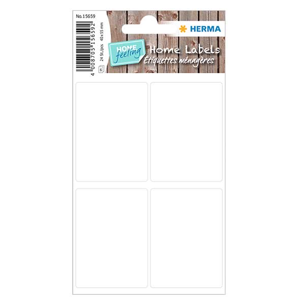 Etichette universali bianche (24 adesivi) 40x55mm Etichette universali bianche (24 adesivi) 40x55mm