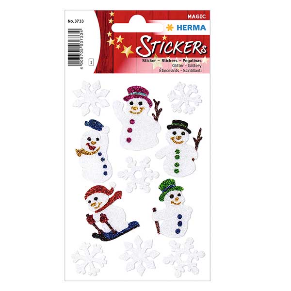 Adesivi "Pupazzi di neve" (11 adesivi con glitter) Adesivi "Pupazzi di neve" (11 adesivi con glitter)