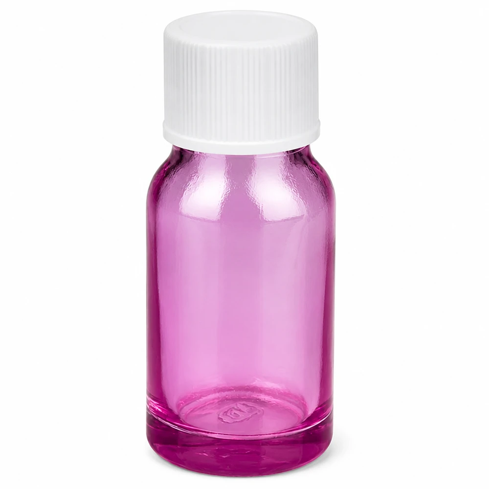 10ml Flasche 11mm Schraubverschluss weiss Standard PurpleLine UT18/10 10ml Violettglas-Flasche mit weißem Verschluss schützt lichtempfindliche Inhaltsstoffe