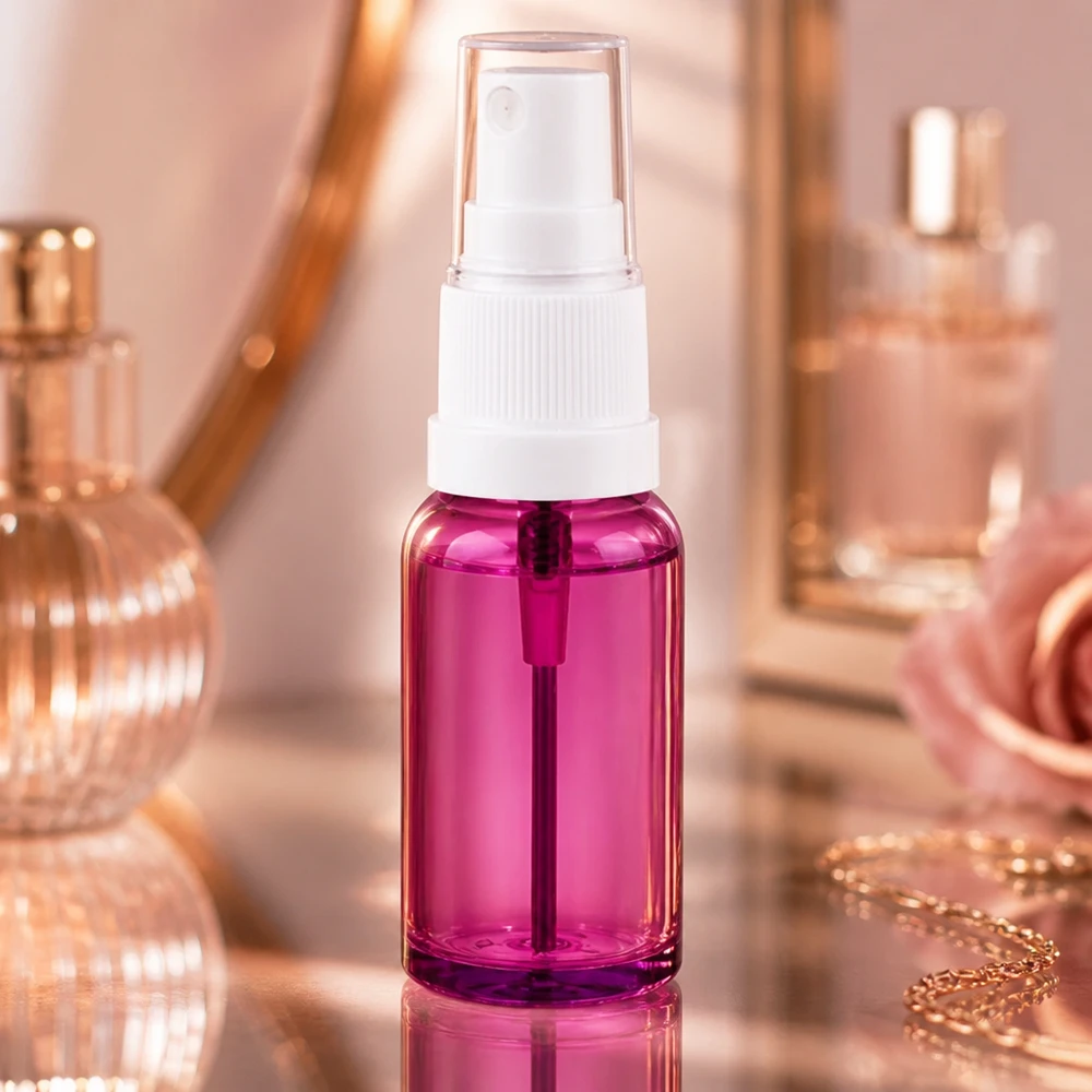 20ml Sprayflasche weiss/transparent Standard PurpleLine UT18/20 Professionelle 20ml Sprühflasche violett transparent mit Standardgewinde für Aromatherapie