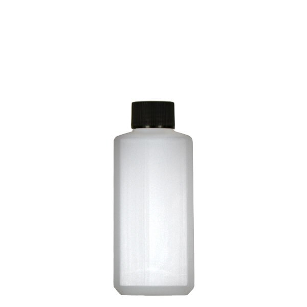 250ml Eckige Flasche PE natur, mit Verschluss