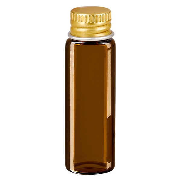 5ml mini bottiglia di vetro marrone Met.-V. oro UNiTWIST 5ml mini bottiglia di vetro marrone Met.-V. oro UNiTWIST
