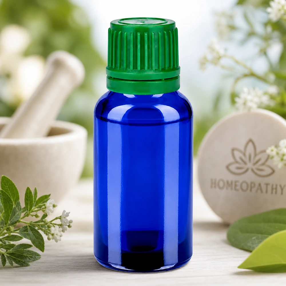 Flacone da 20ml 11mm SV verde OV BlueLine UT18/20 Pratico flacone in vetro da 20 ml con robusto tappo a vite per i viaggi e gli spostamenti