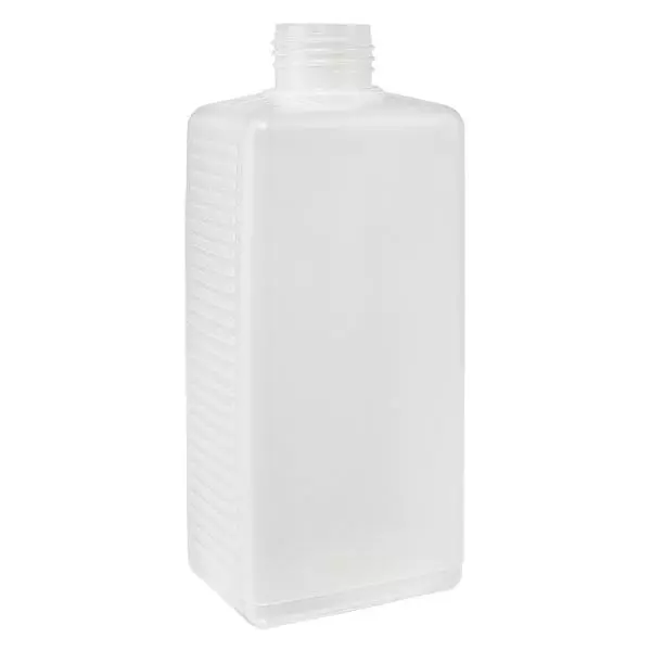500ml Eckige Flasche PE natur, ohne Verschluss