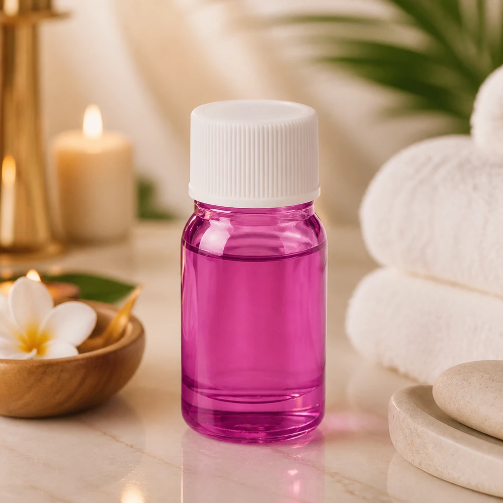 5ml Flasche 11mm Schraubverschluss weiss Standard PurpleLine UT18/5 5ml Violettglas-Flasche mit weißem Standard-Schraubverschluss für sichere Aufbewahrung von Wirkstoffen
