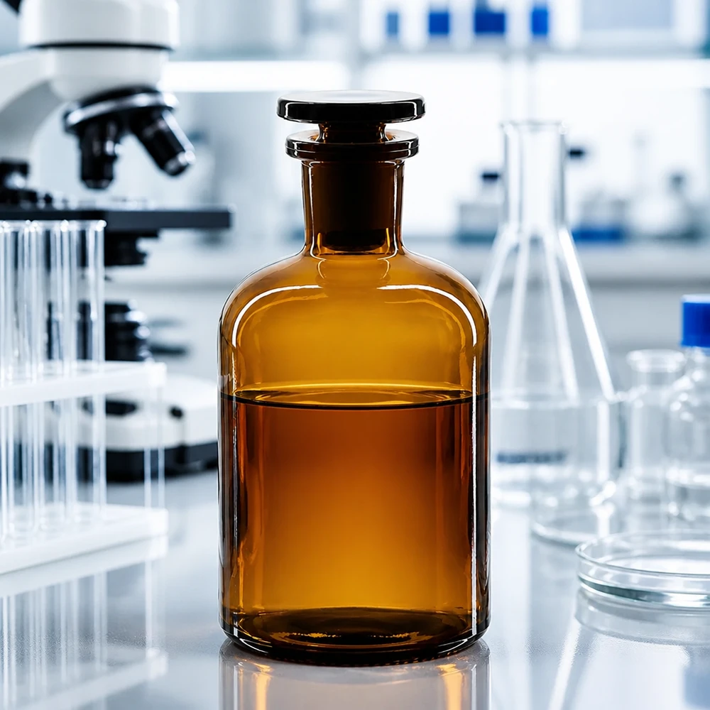 Classico flacone da farmacia da 250 ml, marrone, con collo stretto e tappo di vetro, da laboratorio