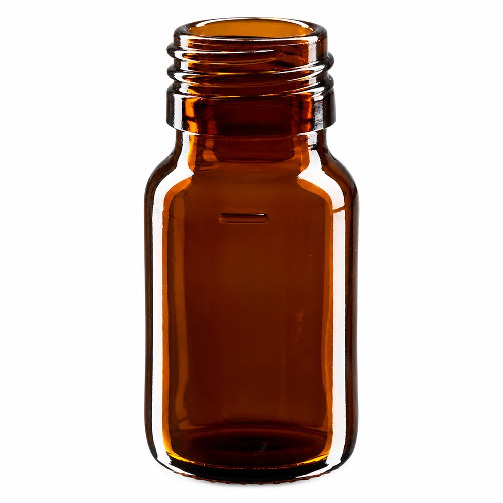 Flacone in vetro ambrato da 30 ml senza tappo per applicazioni mediche Filettatura PP28