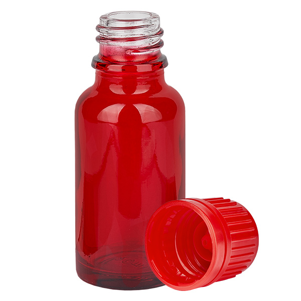 20ml Flasche 11mm Schraubverschluss rot Originalitätsverschluss RedLine UT18/20