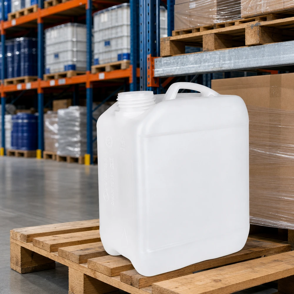 Kanister 2.5 Liter ohne Verschluss Robuster Flüssigkeitskanister 2,5 Liter ohne Verschluss in quadratischer Bauform weiß