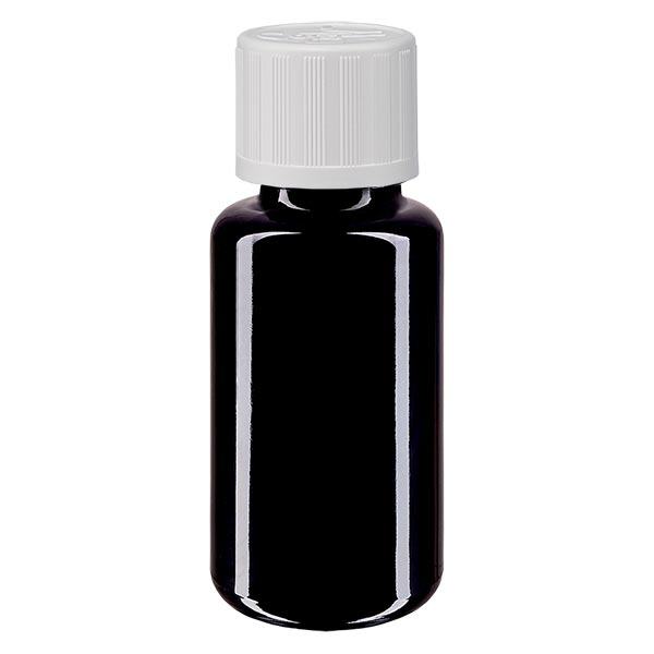 Apothekenflasche violett 20ml Schraubverschluss weiß Kindersicherung Standard