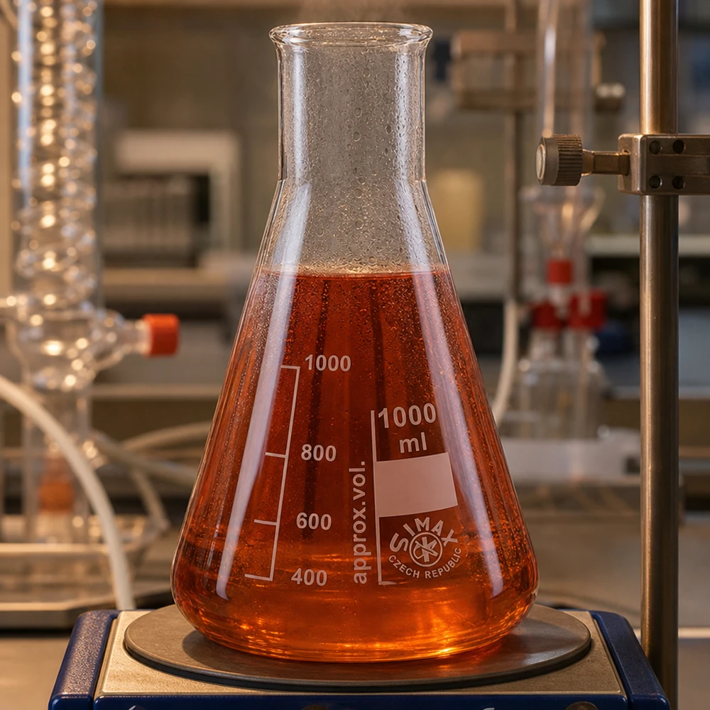 Beuta professionale da 100 ml a collo largo con segni di graduazione per titolazioni