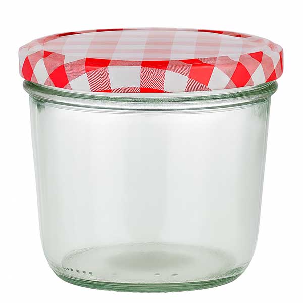 230ml Sturzglas + BasicSeal Deckel rot/weiß UNiTWIST