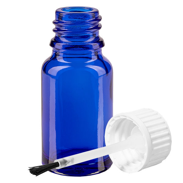 10ml Pinselflasche weiß Standardverschluss BlueLine UT18/10