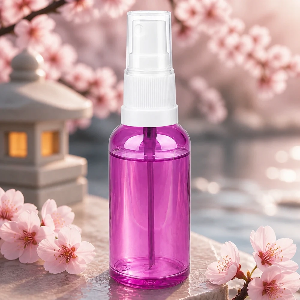 Flacone spray da 50 ml bianco/trasparente Standard PurpleLine UT18/50 Flacone spray PurpleLine da 50 ml con testina bianca, perfetto per il tonico del viso e il tonico