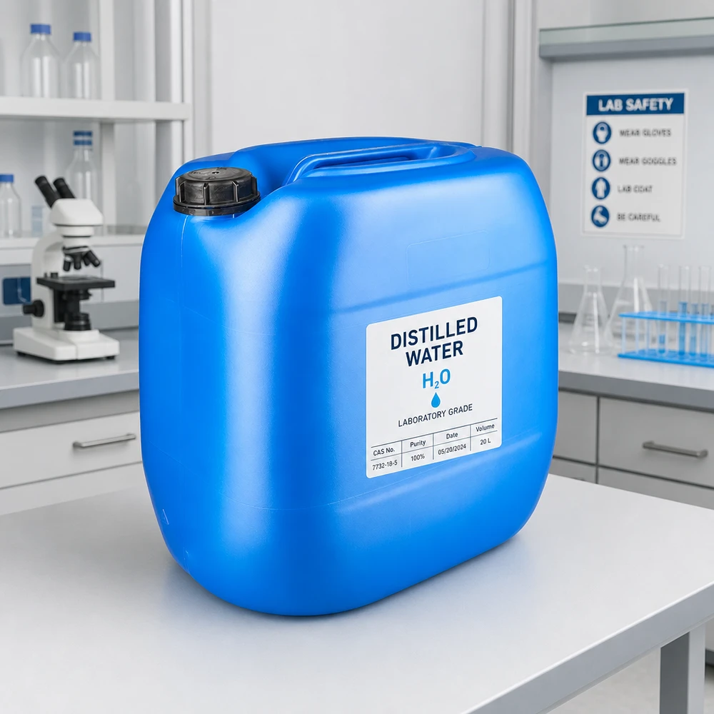 Kanister 30 Liter blau mit Schraubverschluss Originalitätsverschluss Rechteckiger Kunststoffkanister 30L blau mit griffigem Schraubverschluss OV und stabilem Henkel