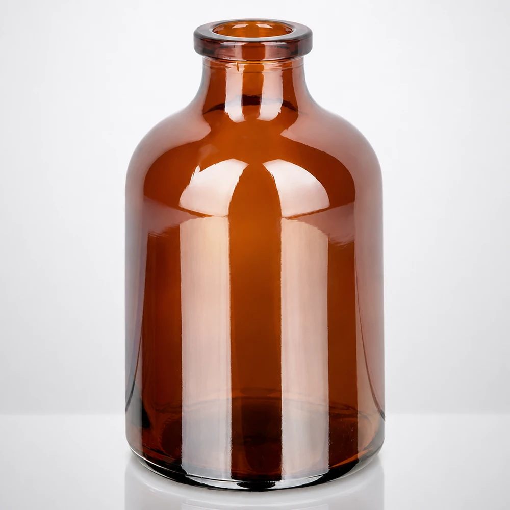 Injektionsflasche Braunglas 50ml Sterile Injektionsflasche Braunglas 50ml für Veterinär- und Humanmedizin geeignet