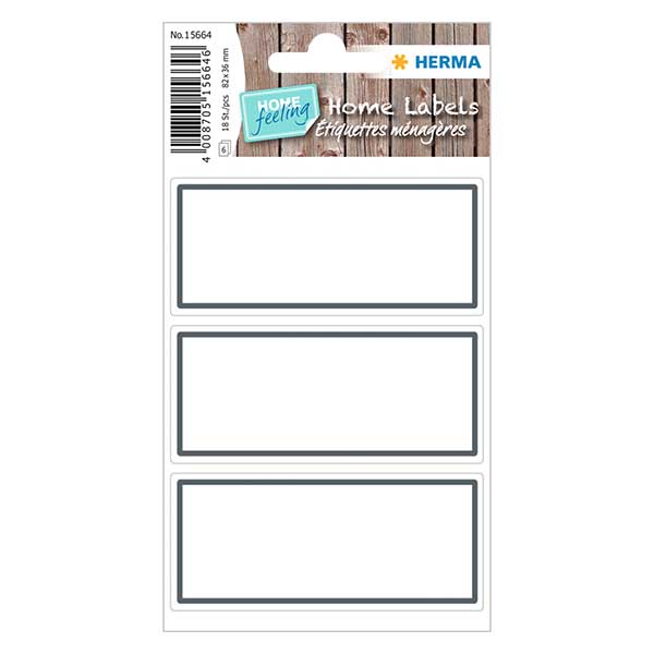 Etichette universali bianco/grigio (18 etichette) 82x36 mm Etichette universali bianco/grigio (18 etichette) 82x36 mm