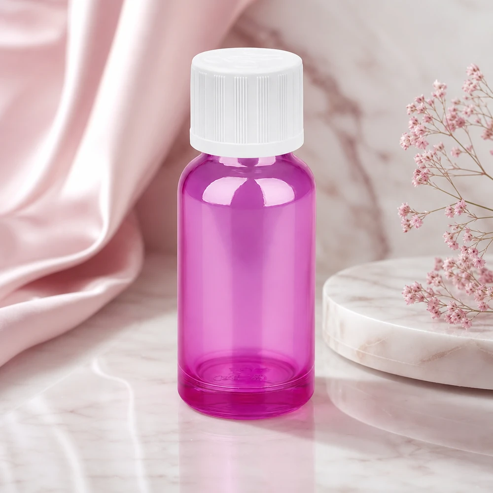 20ml Tropfflasche 1.2mm weiß Standard Kindersicher PurpleLine.UT18/20 Hochglänzende 20ml Tropfflasche in Lila mit auslaufsicherem System für mobile Anwendung