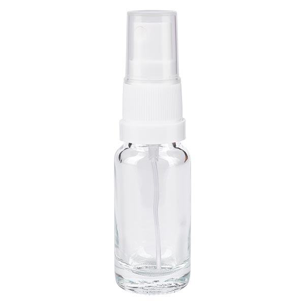 Apothekenflasche klar 10ml Sprayaufsatz weiß