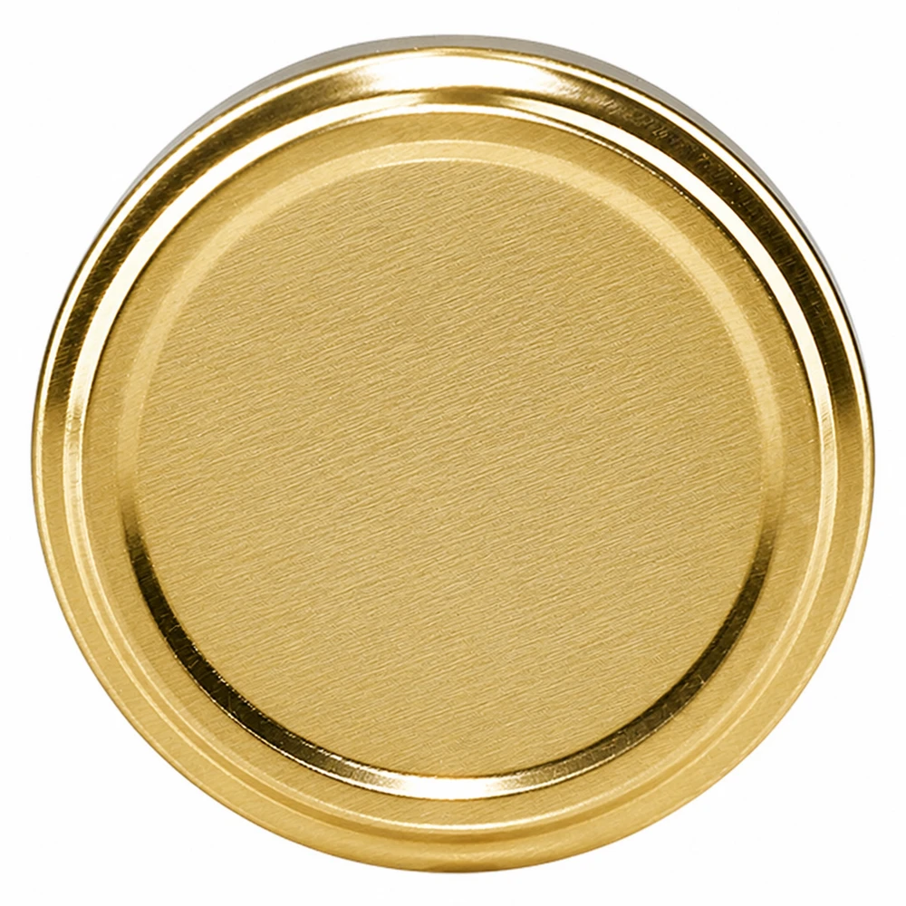 Goldener Metalldeckel TO82 UNiTWIST mit BioSeal-Beschichtung und BPA-freier Ausführung