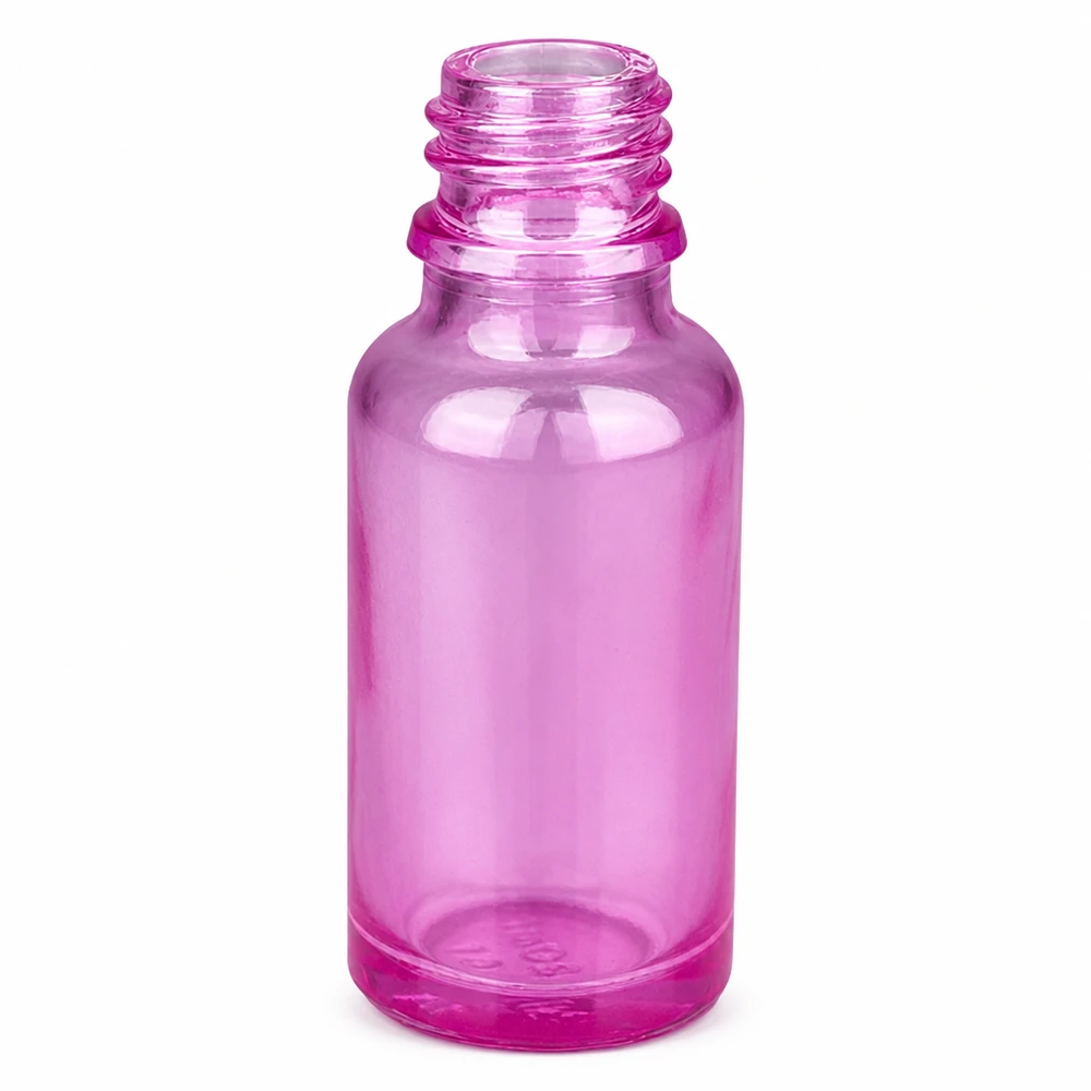 20ml Nasensprayflasche weiß/transparent Standard PurpleLine. UT18/20 Professionelle 20ml Apothekerflasche aus getöntem Glas für Nasenspray-Zubereitungen