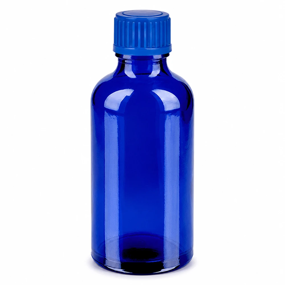 Flacon de 50ml 11mm SV bleu STD BlueLine UT18/50 Flacon bleu compact de 50 ml avec un filetage de 11 mm pour un stockage sûr