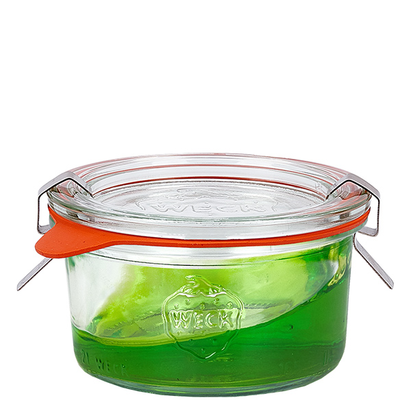 Set di 48 vasetti Weck da 165 ml con 48 coperchi in vetro, 48 Set di 48 vasetti Weck da 165 ml con 48 coperchi in vetro, 48