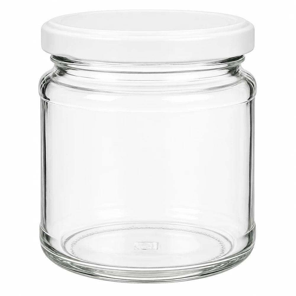 212ml Rundglas mit BasicSeal Deckel weiß UNiTWIST 212ml Rundglas mit weißem BasicSeal Deckel UNiTWIST - leeres Glasgefäß für Konservierung und Aufbewahrung