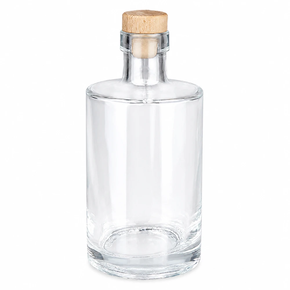 Bottiglia in vetro da 350 ml Galileo con tappo in sughero con impugnatura in legno UNiTWIST®