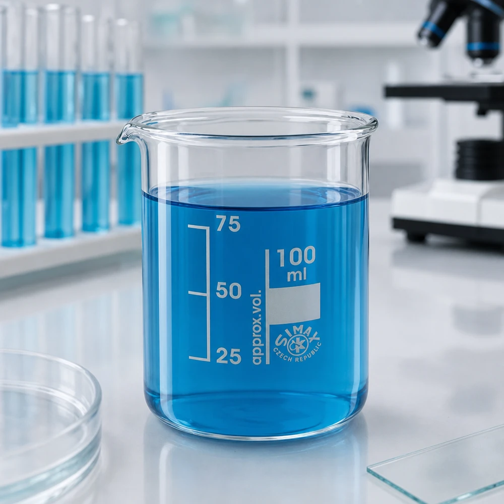 Becher 100ml in vetro borosilicato, forma bassa Bicchiere da laboratorio 100ml a basso stampo in vetro borosilicato resistente al calore per misure precise