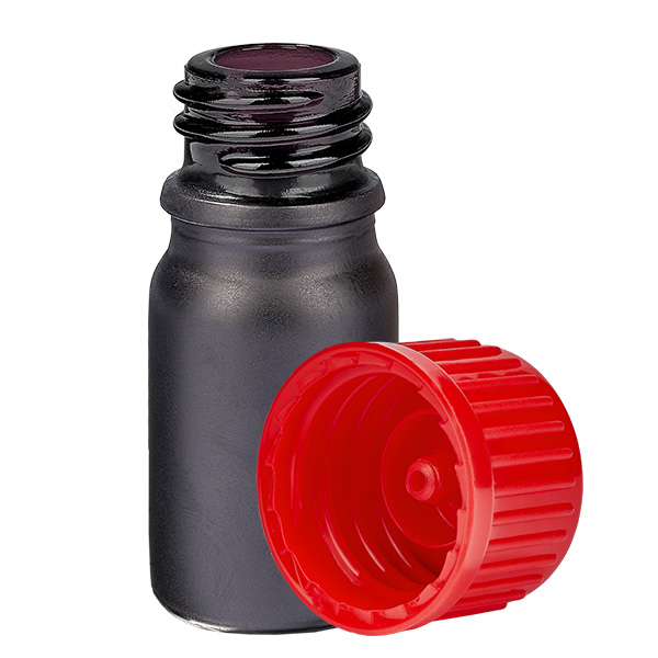 5ml Flasche 11mm Schraubverschluss rot Standard BlackLine UT18/5